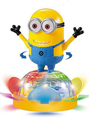 

dmpl fastdeal Minions Bump and Go Spin Toy with Disco Lights and Sound(Yellow)