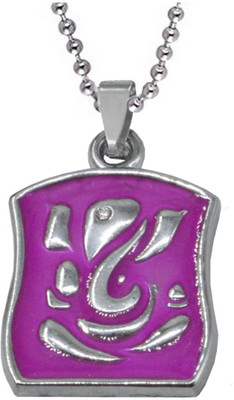 Shiv Jagdamba Religious Jewellery Square Ashtavinayak Ganesh locket With Chain Zinc, Alloy Pendant