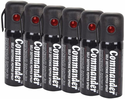 

Commander Self Defense Women Safety upto 10 feet Range Dispensable Combo Pack 6 Pepper Stream Spray