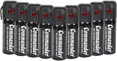 

Commander Self Defense Women Safety upto 10 feet Range Dispensable Combo Pack 9 Pepper Stream Spray