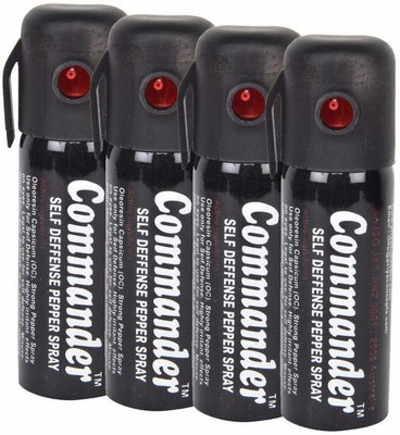 

Commander Self Defense Women Safety upto 10 feet Range Dispensable Combo Pack 4 Pepper Stream Spray