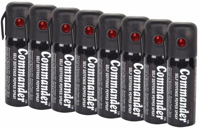 

Commander Self Defense Women Safety upto 10 feet Range Dispensable Combo Pack 8 Pepper Stream Spray
