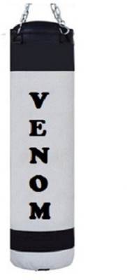 

Venom 6.5 Feet Long, PU Material,White and Black Color, Unfilled with Hanging Chain Hanging Bag(6.5, 78 kg)
