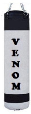 

Venom 3.5 Feet Long, PU Material,White and Black Color, Unfilled with Hanging Chain Hanging Bag(3.5, 42 kg)