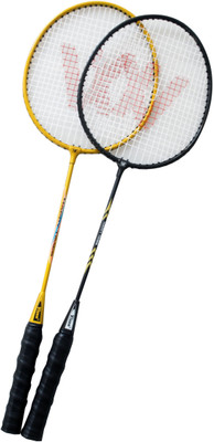 

Vixen 'Happy Times' Badminton racket (Pack of 2) Multicolor Strung Badminton Racquet(G4 - 3.25 Inches, 95 g)