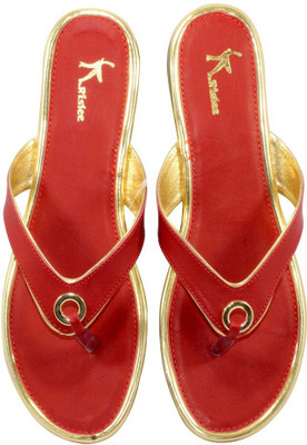 

krislee Women red Flats