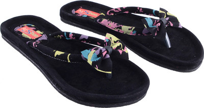 

AirSoon Women Black Color Ethnic Bow Touch Printed Flats