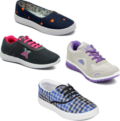 

Asian Women Casual & Running Shoes Combo Pack of 4 Casuals For Women(Multicolor