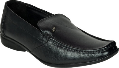 

bLUESHOE Handcraft Black Leather Slip On For Men(Black