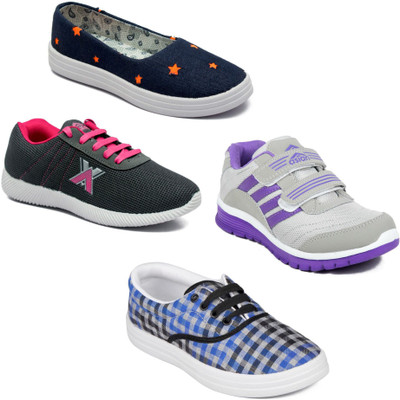 

Asian Women Casual & Running Shoes Combo Pack of 4 Casuals For Women(Multicolor