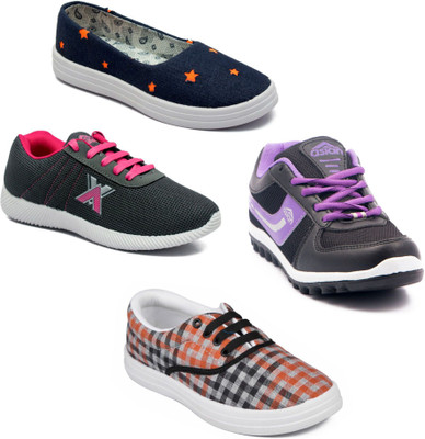 

Asian Women Casual & Running Shoes Combo Pack of 4 Casuals For Women(Multicolor