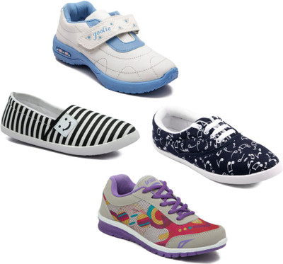 

Asian Women Casual & Running Shoes Combo Pack of 4 Casuals For Women(Multicolor