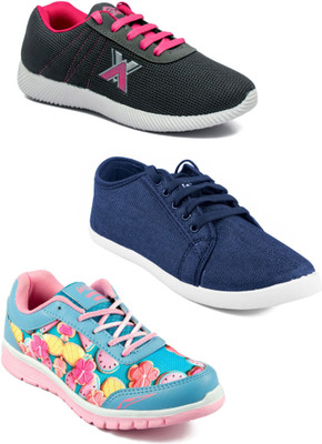 

Asian Women Casual & Running Shoes Combo Pack of 3 Casuals For Women(Multicolor