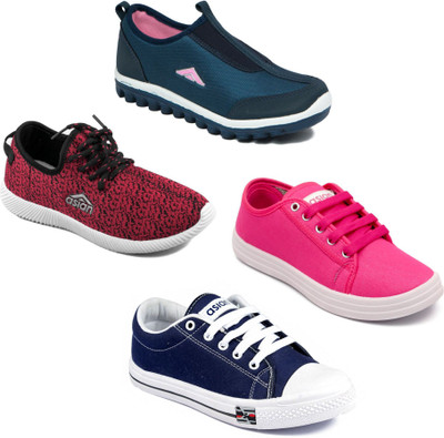 

Asian Women Casual & Running Shoes Combo Pack of 4 Casuals For Women(Multicolor
