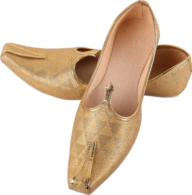 

DFR DFR Gold Fabric Mojaris For Men(Gold