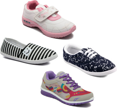 

Asian Women Casual & Running Shoes Combo Pack of 4 Casuals For Women(Multicolor
