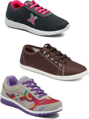 

Asian Women Casual & Running Shoes Combo Pack of 3 Casuals For Women(Multicolor