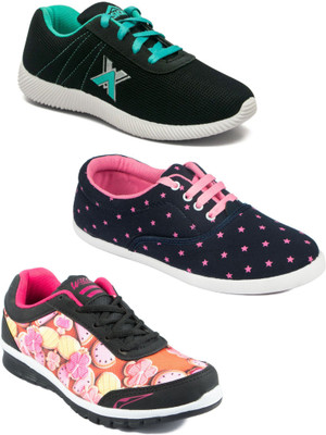 

Asian Women Casual & Running Shoes Combo Pack of 3 Casuals For Women(Multicolor