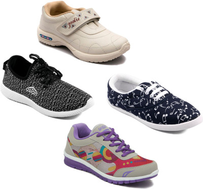 

Asian Women Casual & Running Shoes Combo Pack of 4 Casuals For Women(Multicolor