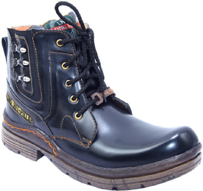 

DLS DLS tan black brown formal riding casual boots shoes for men and boy Boots For Men(Black