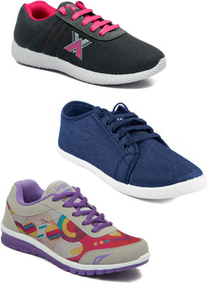 

Asian Women Casual & Running Shoes Combo Pack of 3 Casuals For Women(Multicolor
