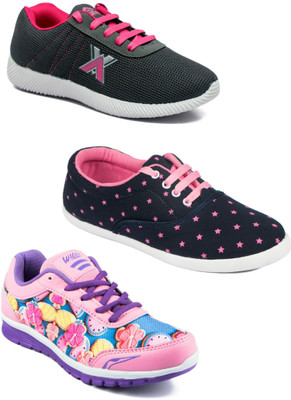 

Asian Women Casual & Running Shoes Combo Pack of 3 Casuals For Women(Multicolor