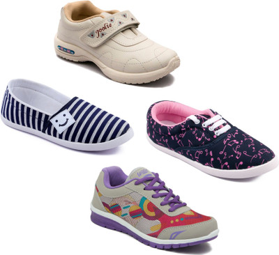 

Asian Women Casual & Running Shoes Combo Pack of 4 Casuals For Women(Multicolor