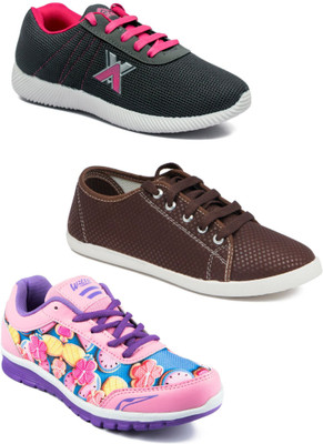 

Asian Women Casual & Running Shoes Combo Pack of 3 Casuals For Women(Multicolor
