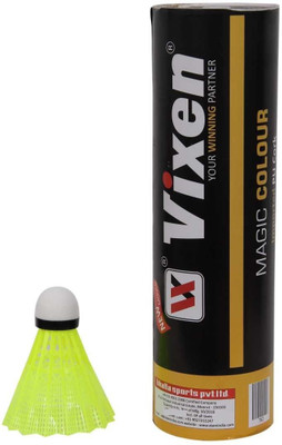 

Vixen 'Magic' Nylon Shuttle cock (Pack of 6) Nylon Shuttle - Green(Medium, 77, Pack of 1)