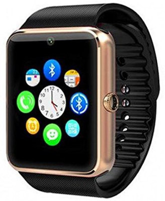 

M-STARK panason.ic compatible bluetooth smartwatch with camera,sim-card slot and memory card slot Gold Smartwatch(Black Strap Free Size)