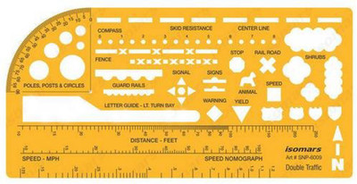 

Isomars 6009 Traffic Symbol Stencil(Pack of 1, Engraved & Printing)