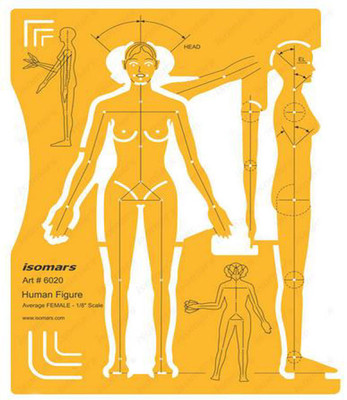

Isomars 6020 Human Figure Female Stencil(Pack of 1, Engraved & Printing)