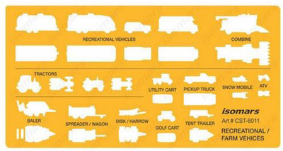 

Isomars 6011 Farm/Recreational Vehicles Design Stencil(Pack of 1, Engraved & Printing)