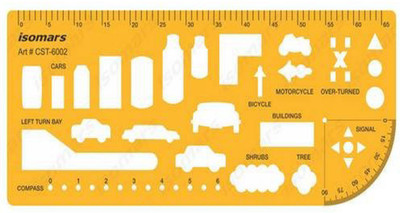 

Isomars 6002 Crime Scene Stencil(Pack of 1, Engraved & Printing)