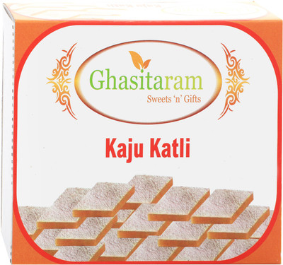 

Ghasitaram Gifts Ghasitarams Pure Kaju Katlis Box(200 g, Box)