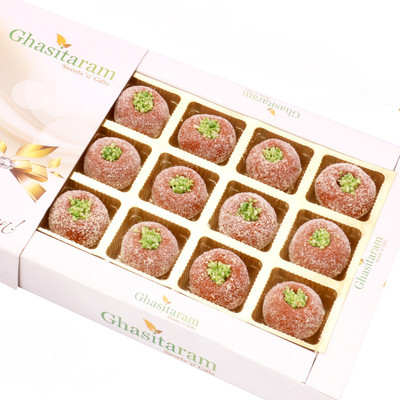

Ghasitaram Gifts Mathura Peda In White Box(200 g, Box)