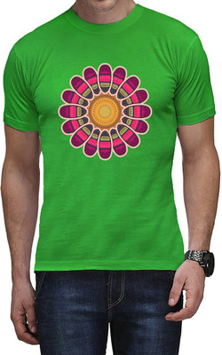 Casotec Printed Men Round or Crew Blue T-Shirt