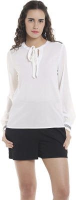 VERO MODA Casual Full Sleeve Solid Women White Top