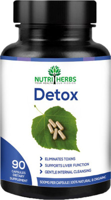 

Nutriherbs Detox - Natural Cleanser & Metabolism Enhancer - 90 Capsules 100% Natural (Pack Of 1)(90 No)
