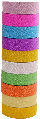 

Abaj Adhesive Glitter Tape Rolls(Set of 10)(Colors As Per Availability)