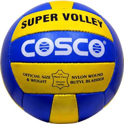 

Cosco Super Volley Volleyball - Size: (Pack of 1, Yellow, Blue, Multicolor