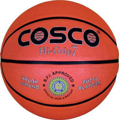 

Cosco Hi-Grip Basketball - Size: 7(Pack of 1, Brown), Orange