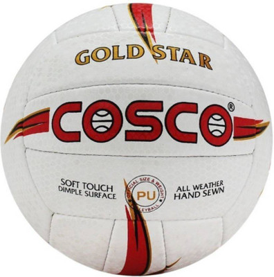 

Cosco Gold Star Volleyball - Size: (Pack of 1, White, Red, Multicolor