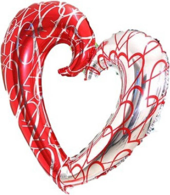 

ROCK THE PARTY Printed Making Memories Solid Love shape foil balloon Balloon(Multicolor, Pack of 1)