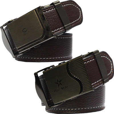

Sun Shopping Men Formal Brown Synthetic Belt