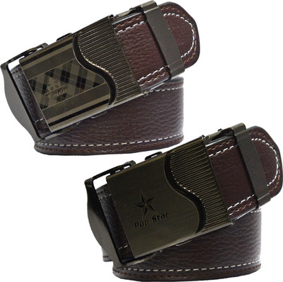 

Sun Shopping Men Formal Brown Synthetic Belt