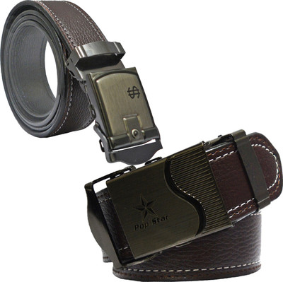 

Sun Shopping Men Formal Brown Synthetic Belt