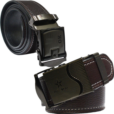 

Sun Shopping Men Formal Brown Synthetic Belt