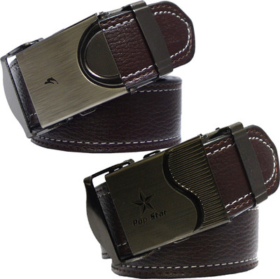 

Sun Shopping Men Formal Brown Synthetic Belt