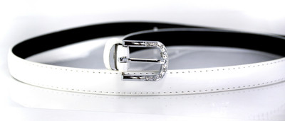 

Nayanth Collections Women White Genuine Leather Belt